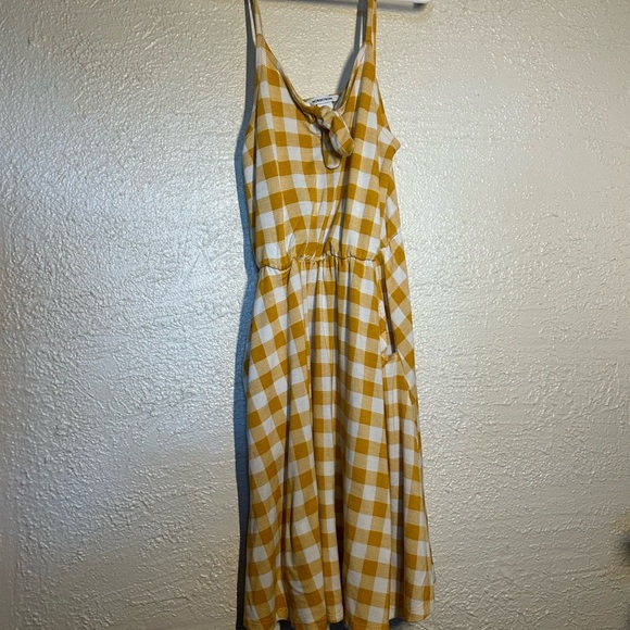 Nordstrom Dresses & Skirts - Nordstrom Mustard and White Checkered Midi Dress